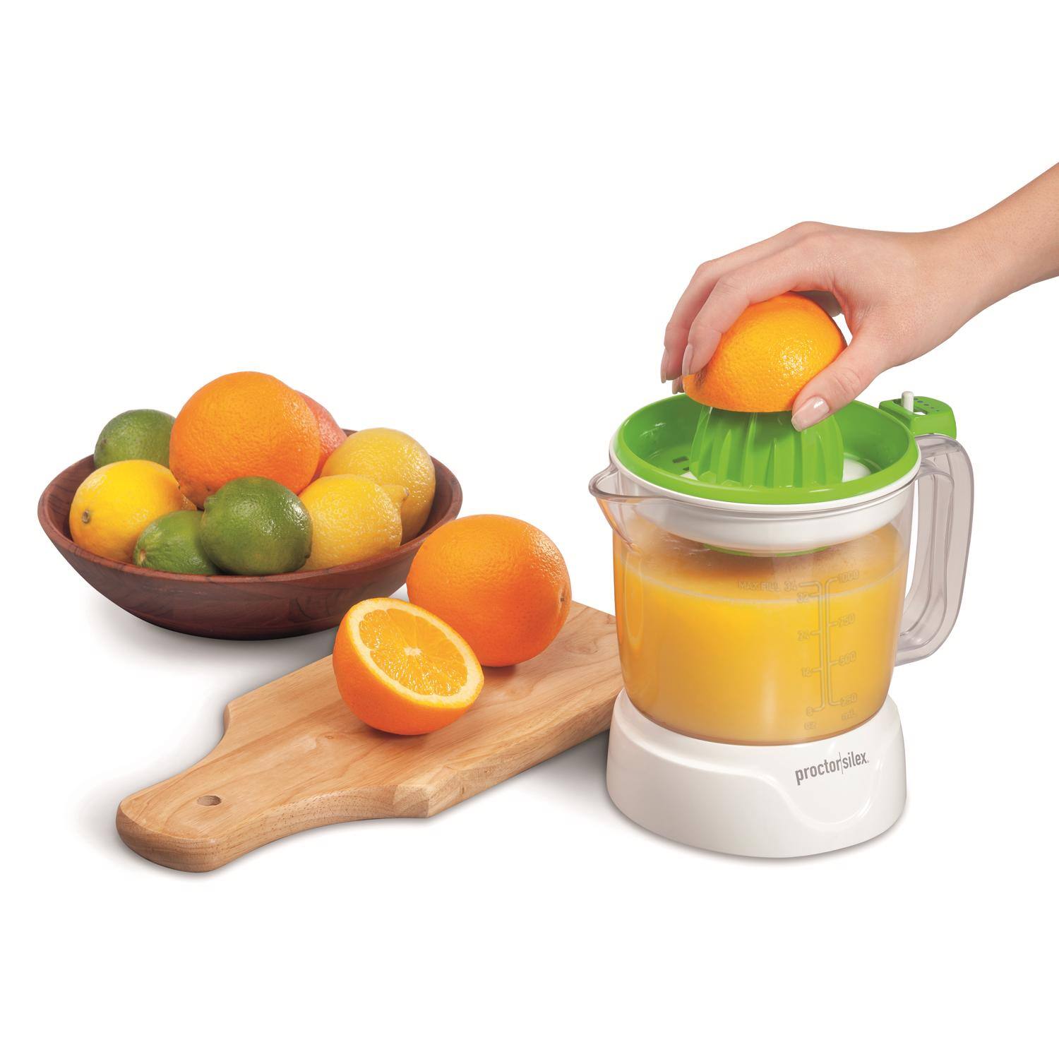 Angle. Hamilton Beach - Hamilton Beach Proctor Silex White Plastic 34 oz Juice Extractor - White.