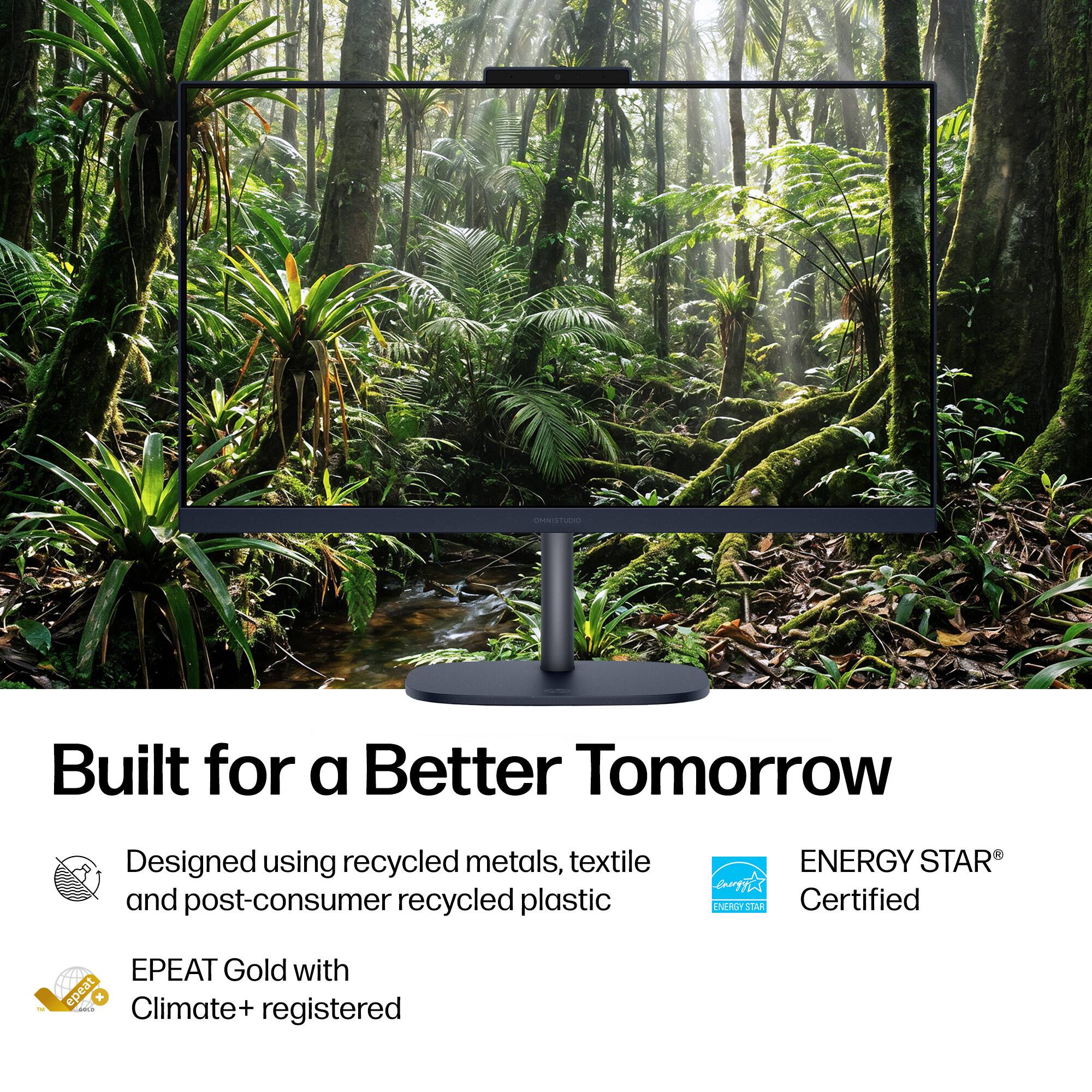 Built for a Better Tomorrow

Designed using recycled metals, textile, and post-consumer recycled plastic

ENERGY STAR® Certified

EPEAT Gold with Climate+ registered