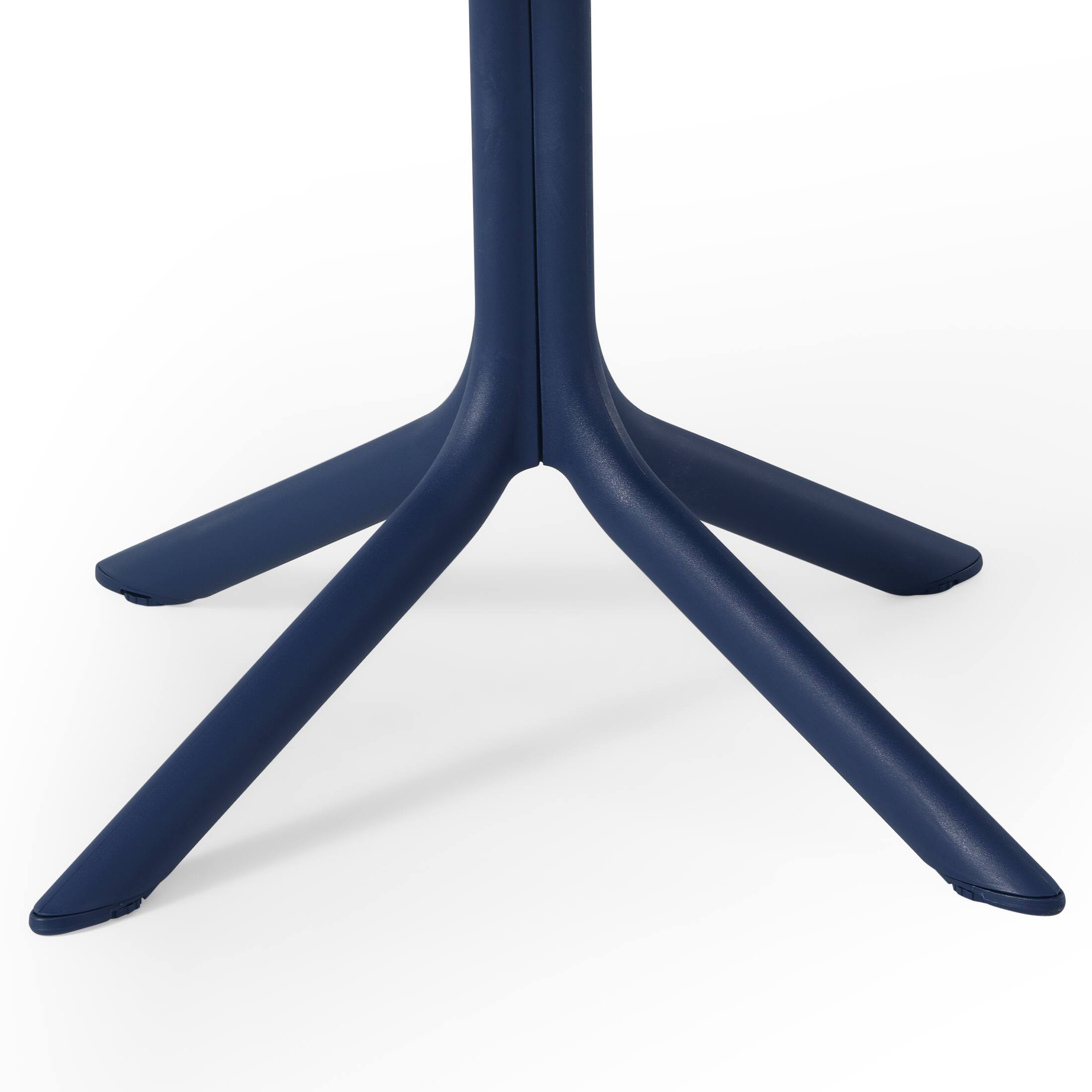 Alt View 4. WestinTrends - WestinTrends Playa 31.5" Square Outdoor Plastic Resin Patio Dining Table for 4 - Navy Blue.