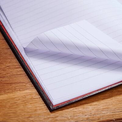 Alt View 1. Black n' Red - 1-Subject Professional Notebooks, 11 3/4" x 8 1/4", Wide Ruled, 96 Sheets - Black.