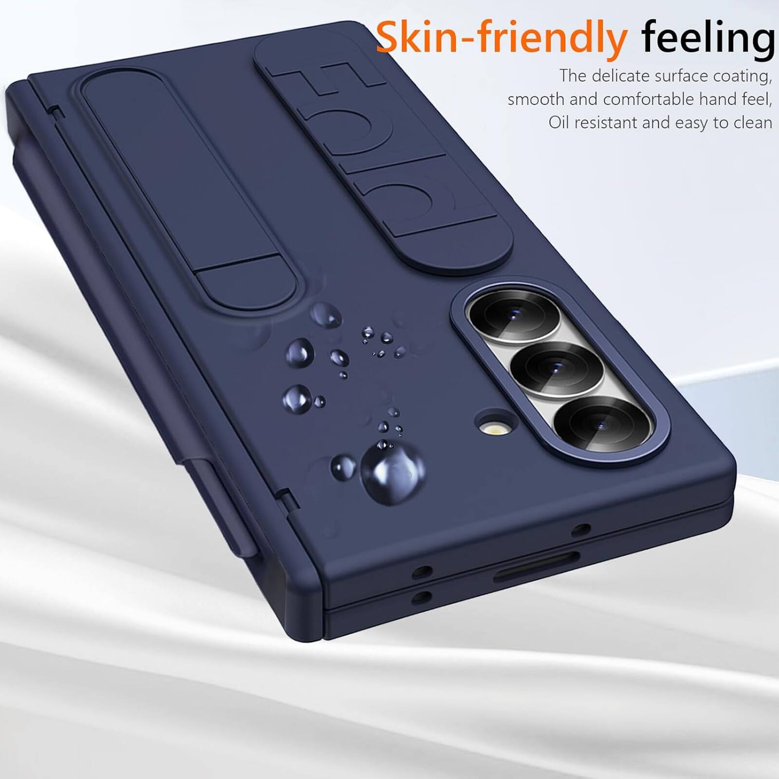 Skin-friendly feeling  
The delicate surface coating, smooth and comfortable hand feel, Oil resistant and easy to clean
