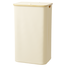 Tooloton - Large Laundry Hamper with Lid (110L) – Collapsible Tall Clothes Basket with Bamboo Handles - Beige