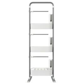 Pure Garden - Indoor Hydroponics Growing System Kit with 60 Growing Pods 3-Tier Gardening System with LED Plant Light with Auto Timer - Silver and White
