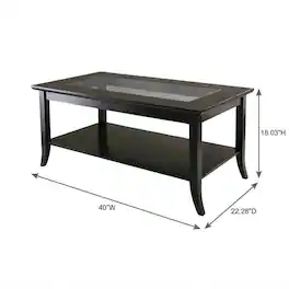 FurniFact - Rectangular Coffee Table - Espresso