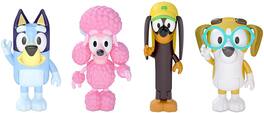 Moose Toys - Bluey & Friends Action Figure 4-Pack | Bluey | Snickers | Coco | Honey - Blue