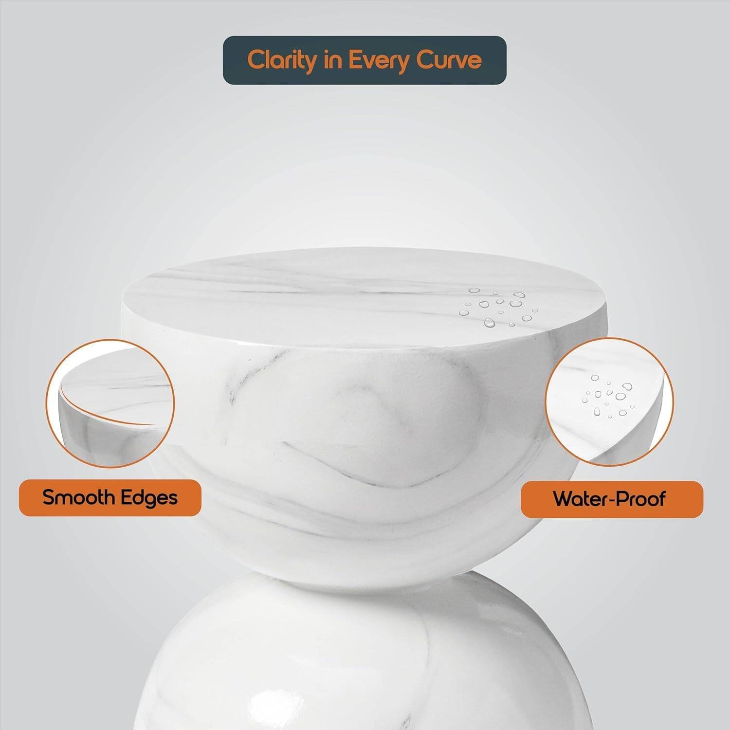 Clarity in Every Curve  
Smooth Edges  
Water-Proof