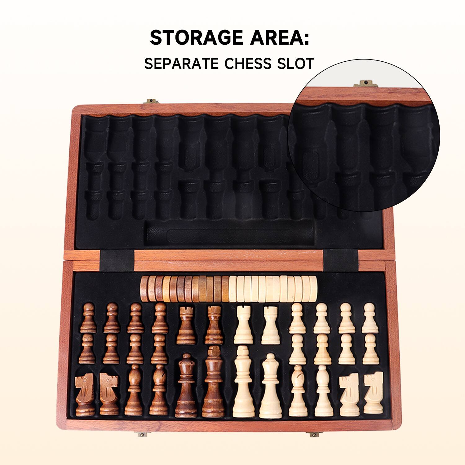 STORAGE AREA: SEPARATE CHESS SLOT
