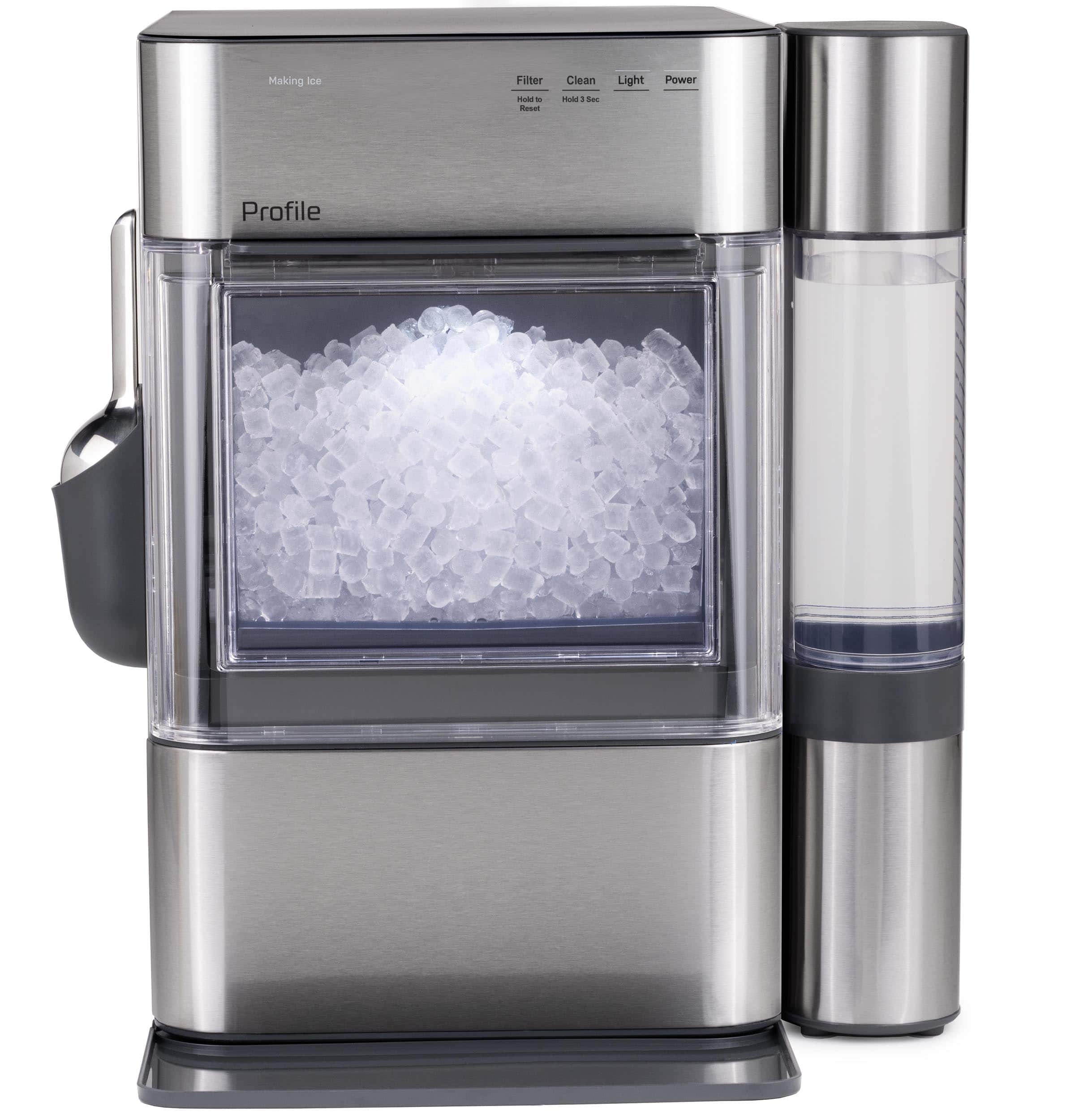 GE Profile - Opal 2.0 Ultra Nugget Ice Maker with Side Tank and Scale Inhibiting Filter - Stainless Steel