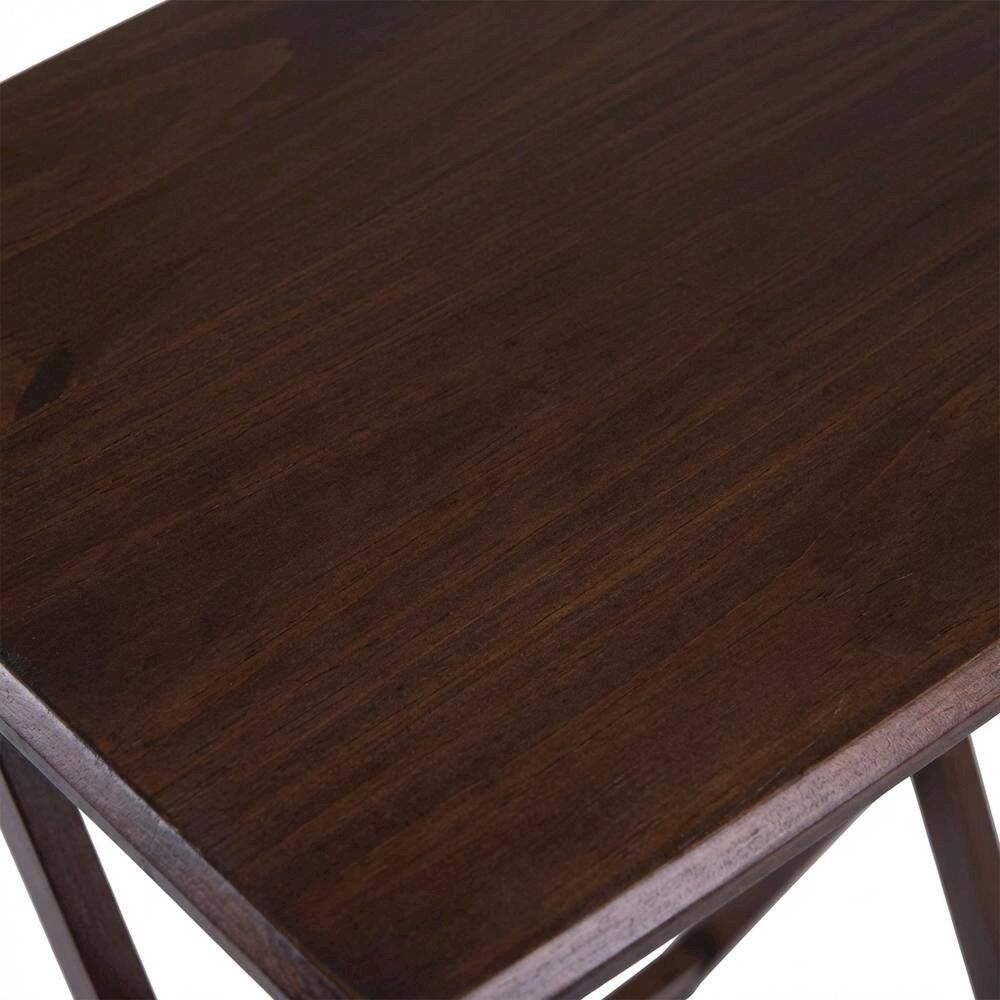 Alt View 2. FurniFact - TV Table Set in Walnut Finish with Durable Material and Elegant Design - Walnut.