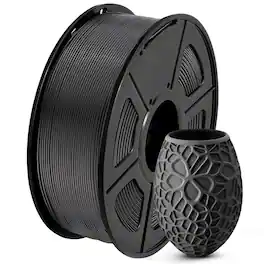 GlowWise - PLA Filament 1.75mm - +/- 0.02mm Accuracy, Neatly Wound 1kg Spool (2.2lbs), Black, Fits Most FDM 3D Printers - Blank
