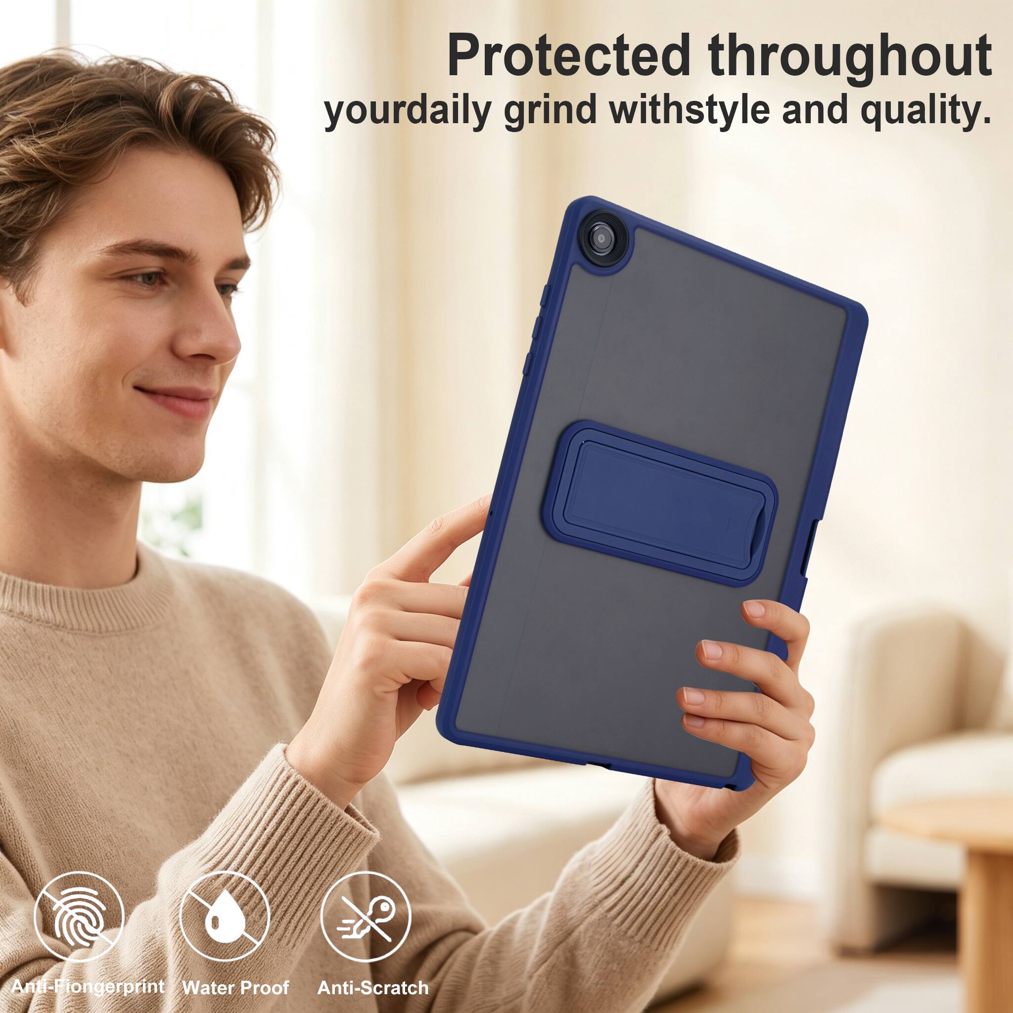 Protected throughout your daily grind with style and quality.

Anti-Fingerprint  
Water Proof  
Anti-Scratch