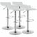 Front. Gymax - Gymax Set of 4 Swivel Bar Stool PU Leather Adjustable Kitchen Counter Bar Chair White - White.