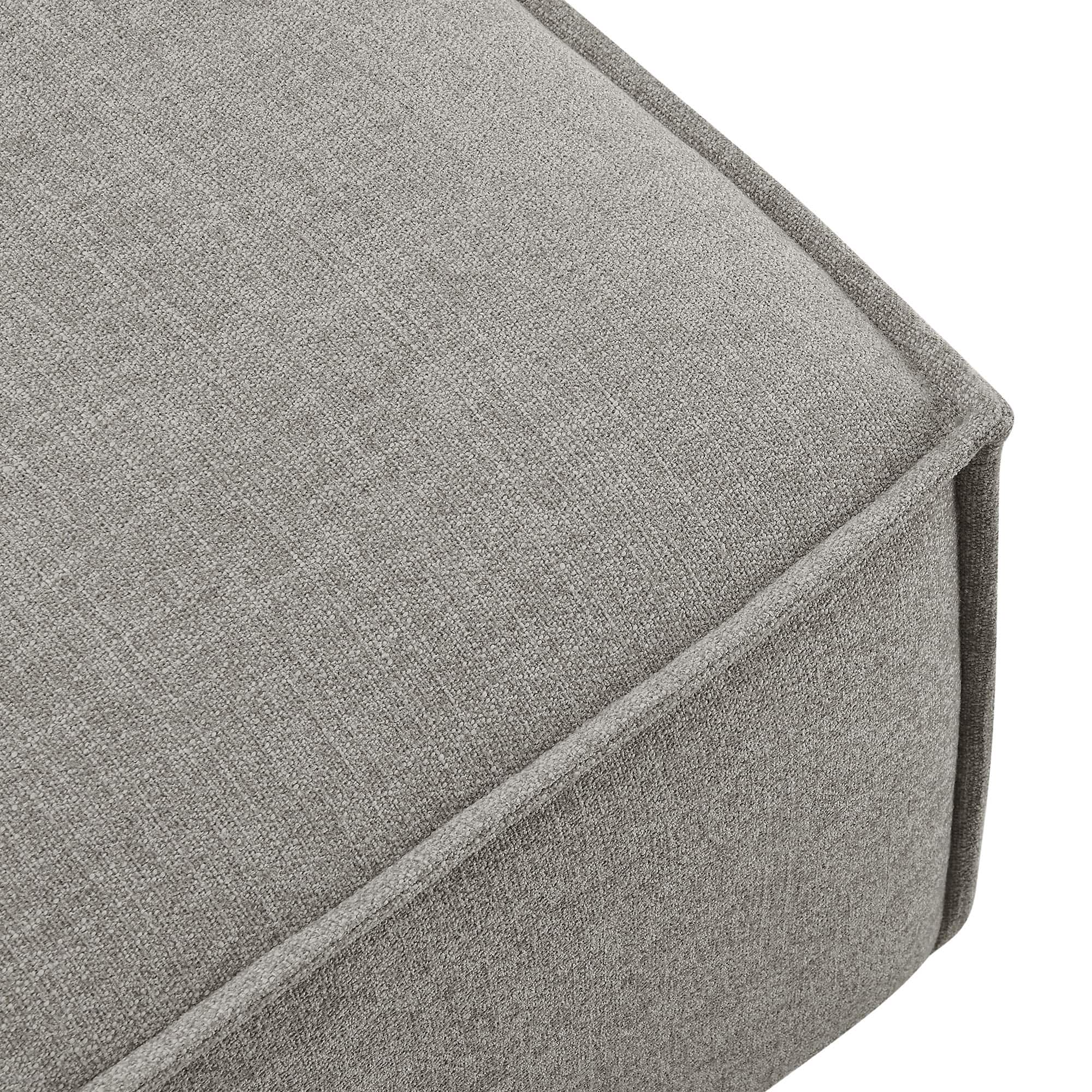 Alt View 5. Modway - Restore Performance Fabric Upholstered Modular Ottoman by Modway - Pewter.