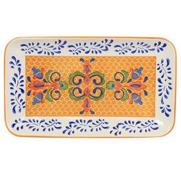 Laurie Gates - Hand Painted Tierra Stoneware Serving Platter - Multi