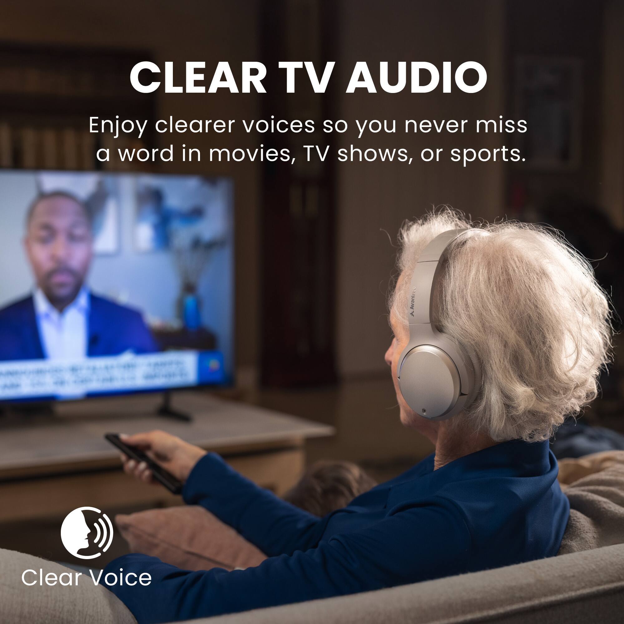 Angle. Avantree - Crescendo 3D – 3D Surround Wireless TV Headphones with Cinema Mode.