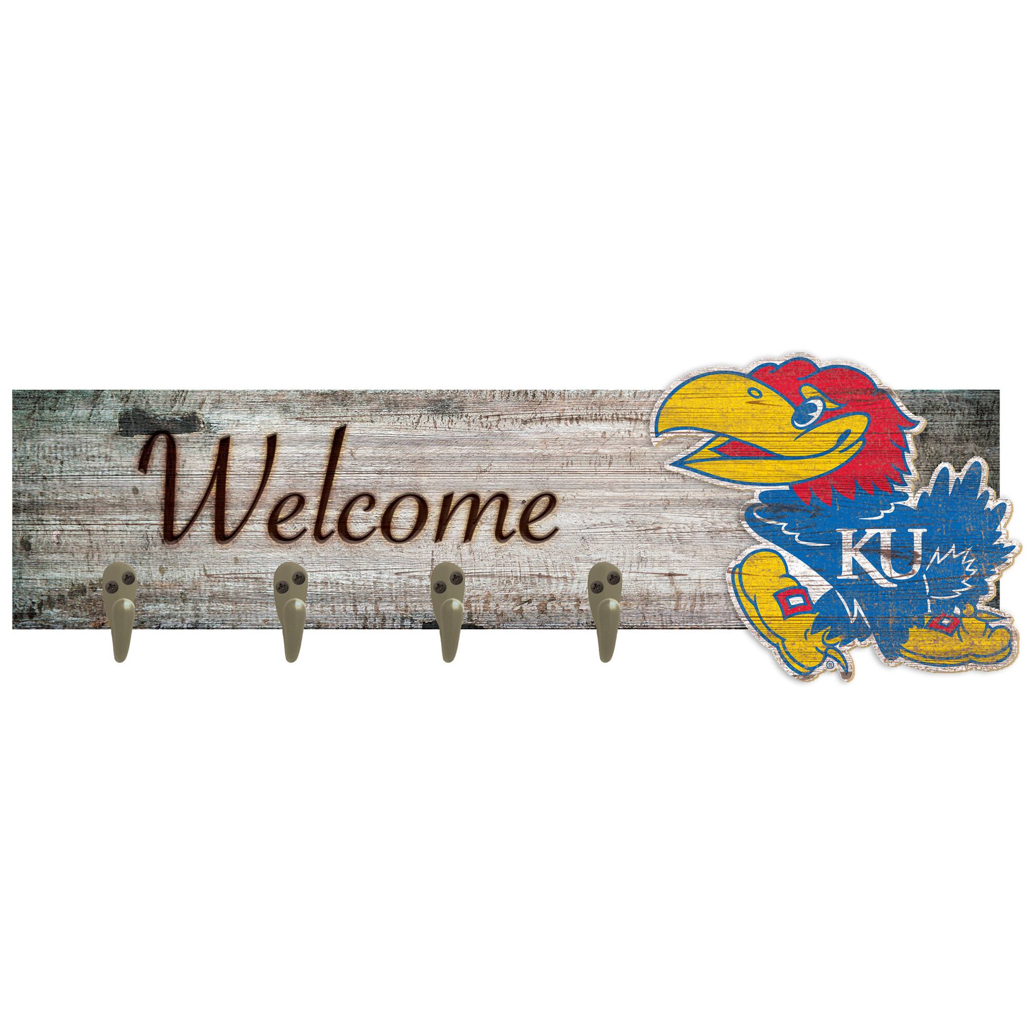 Kansas Jayhawks 24" x 6" Mounted Coat Hanger