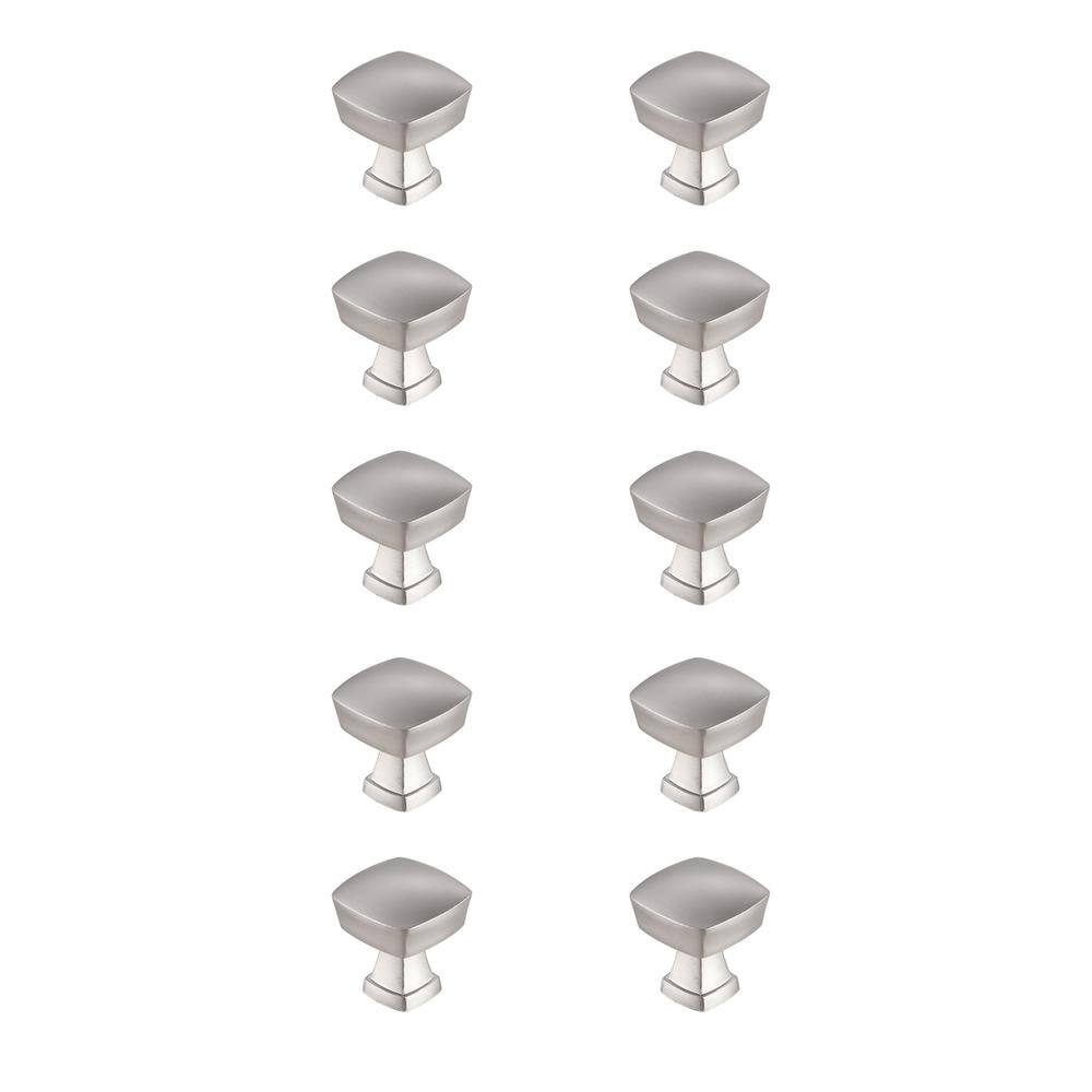 Alt View 2. Elegant Decor - Irvin 1.3" Brushed Nickel Square Knob Multipack (Set of 10) - Brushed Nickel.