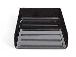 TRU RED - Front Load Stackable Plastic Letter Tray, 2/Pack - Black