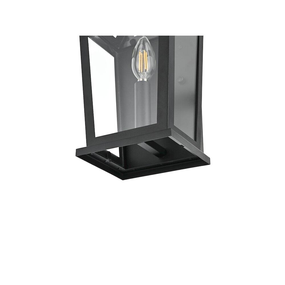 Back. Elegant Lighting - Richmond 7 inch Outdoor Pendant in Black - Black.