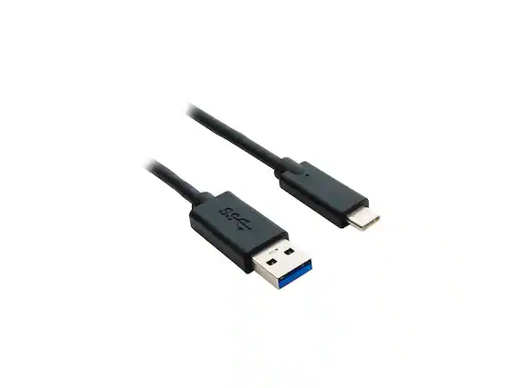 Front. Nippon Labs - Nippon Labs 60USB3-31CA-3 USB Type-C Male to USB 3.0 (G1) A Male Cable, 3 ft. USB-C To A Black Cable.