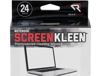 24 WIPES  
READRIGHT  
NOTEBOOK SCREEN KLEEN  
Premoistened Cleaning Wipes