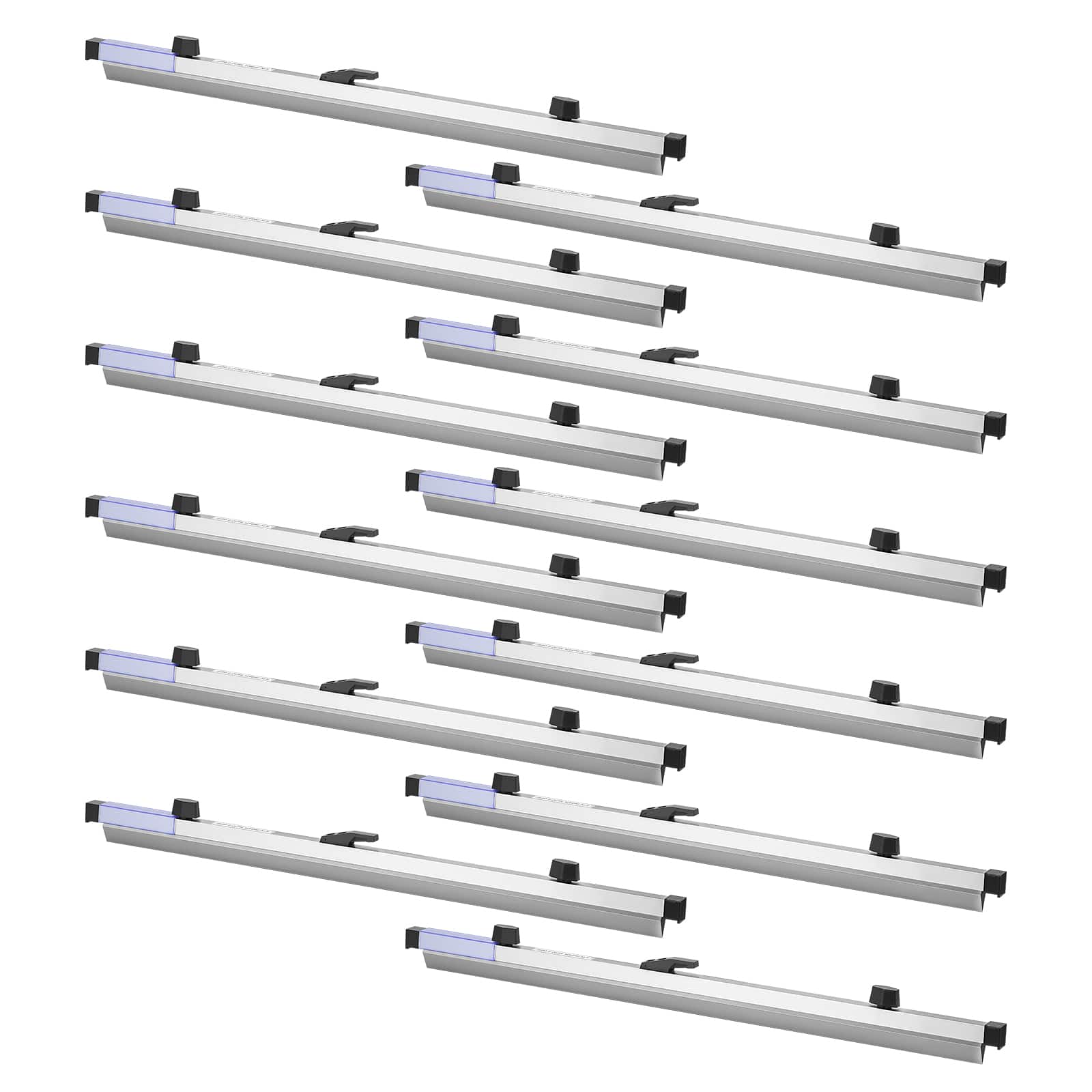VEVOR - Blueprint Clamps, 24 Inches, Blueprint Hanging Clips Binding Strips, Aluminum Construction, Document Storage - Silver