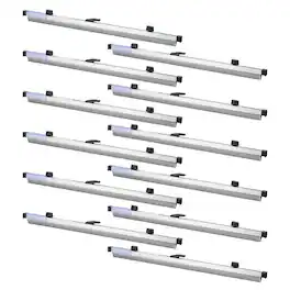 VEVOR - Blueprint Clamps, 24 Inches, Blueprint Hanging Clips Binding Strips, Aluminum Construction, Document Storage - Silver