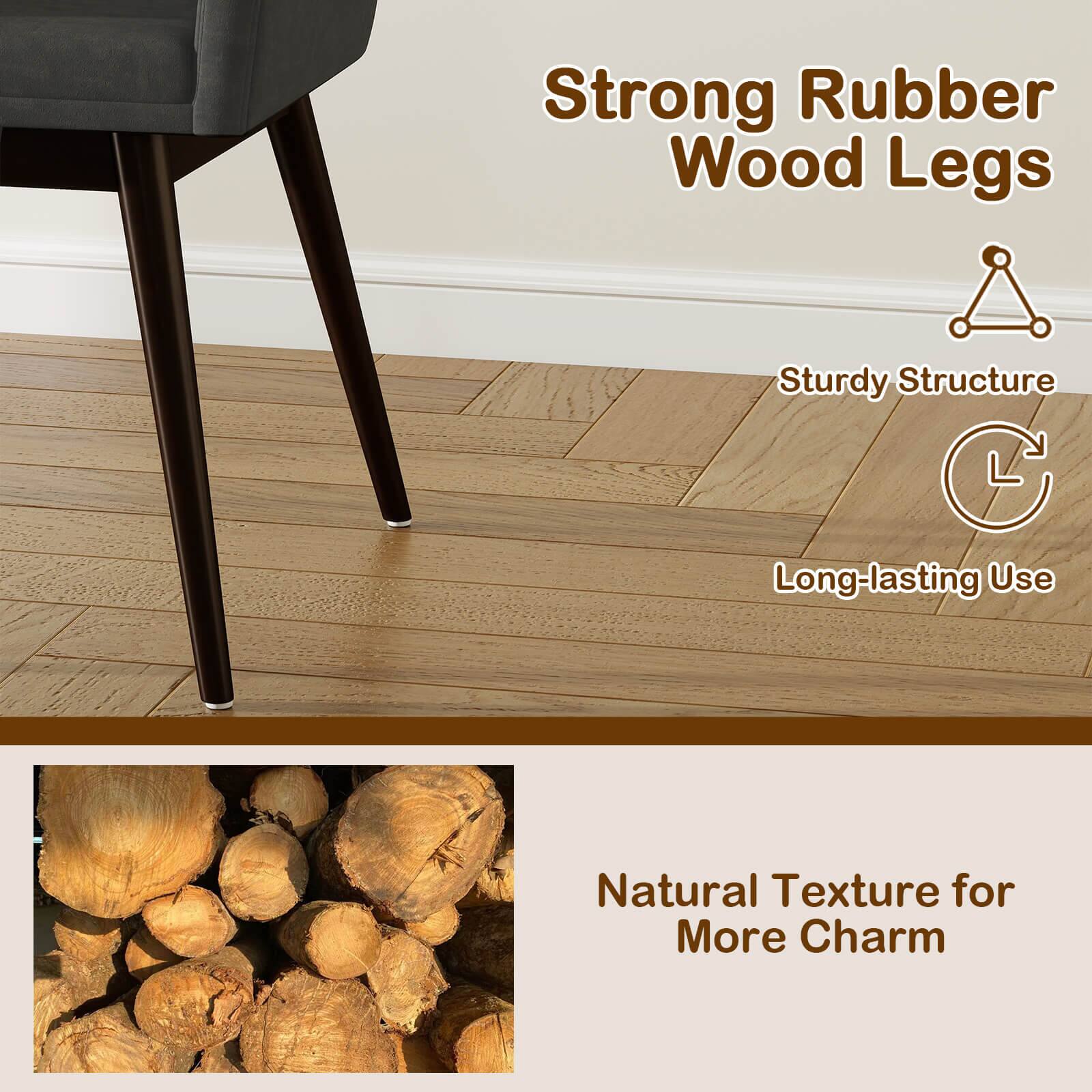 Strong Rubber Wood Legs

- Sturdy Structure
- Long-lasting Use

Natural Texture for More Charm