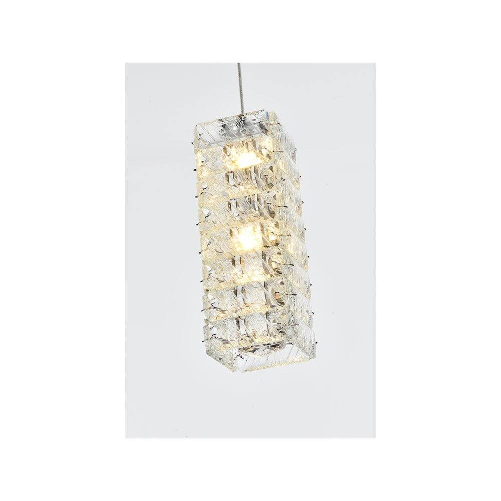 Alt View 7. Elegant Lighting - Aston 6.5 inch LED Pendant in Chrome - Chrome.