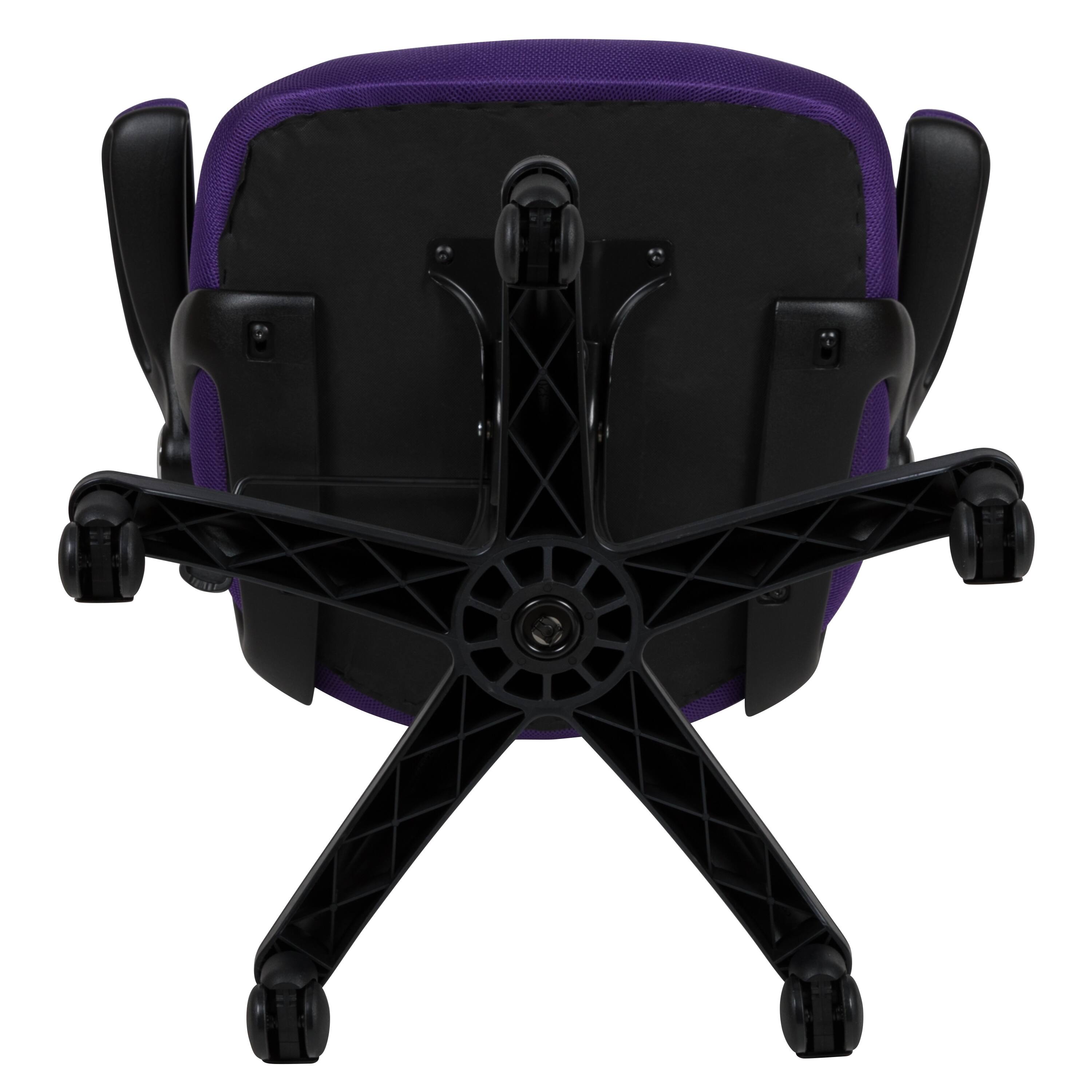 Alt View 9. Emma + Oliver - High Back Mesh Ergonomic Office Chair with Flip-up Arms - Purple.