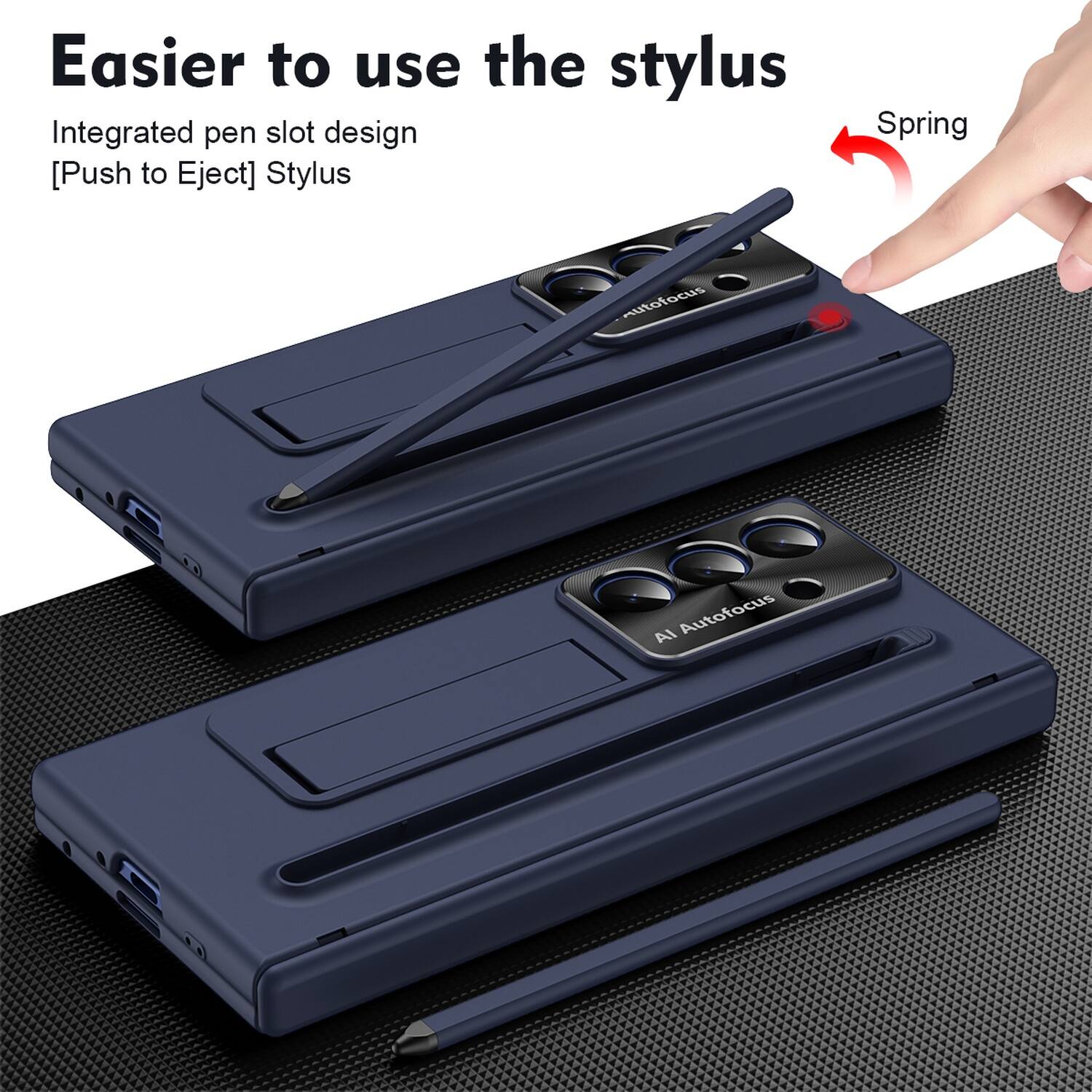 Easier to use the stylus  
Integrated pen slot design [Push to Eject] Stylus  
Spring  
AI Autofocus