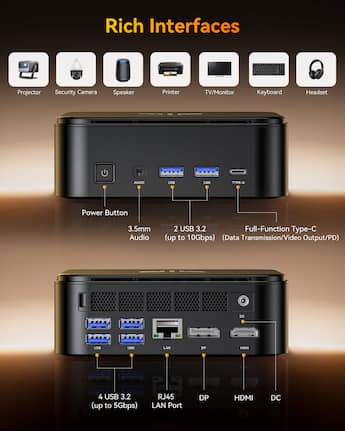 Kamrui E3B AMD Ryzen 5 7430U 4K Mini Gaming PC 16GB LPDDR4X 512GB Kamrui E3B AMD Ryzen 5 7430U 4K Mini Gaming PC 16GB LPDDR4X 512GB