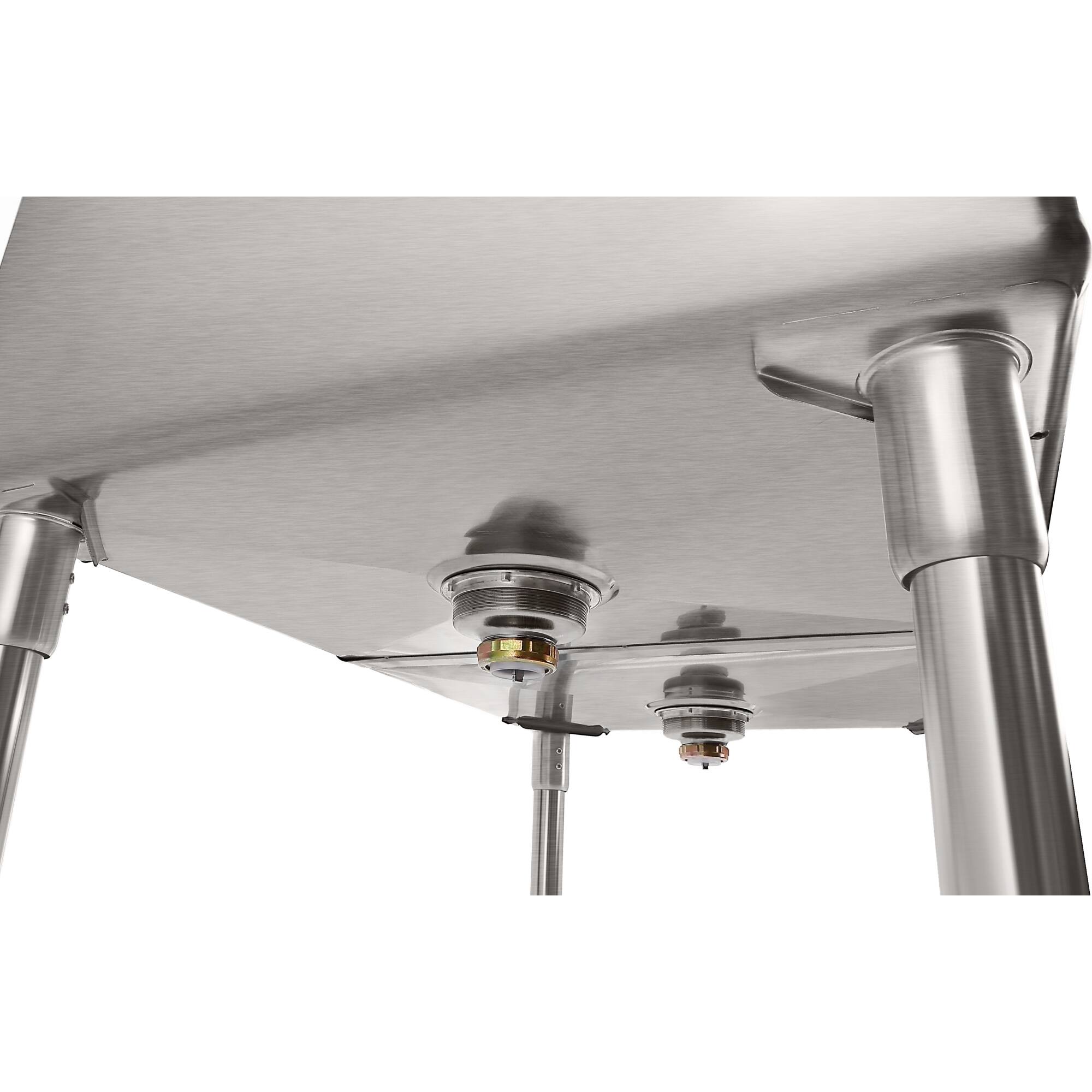 Alt View 5. Koolmore - 42 in. 18-Gauge 2-Compartment  Sink with Backsplash, Bowl dimensions 18"x24"x14" in Stainless-Steel - Stainless Steel.