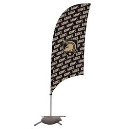 Victory Corps - Army Black Knights 7.5' Wordmark Razor Feather Stake Flag with Base - Multicolor