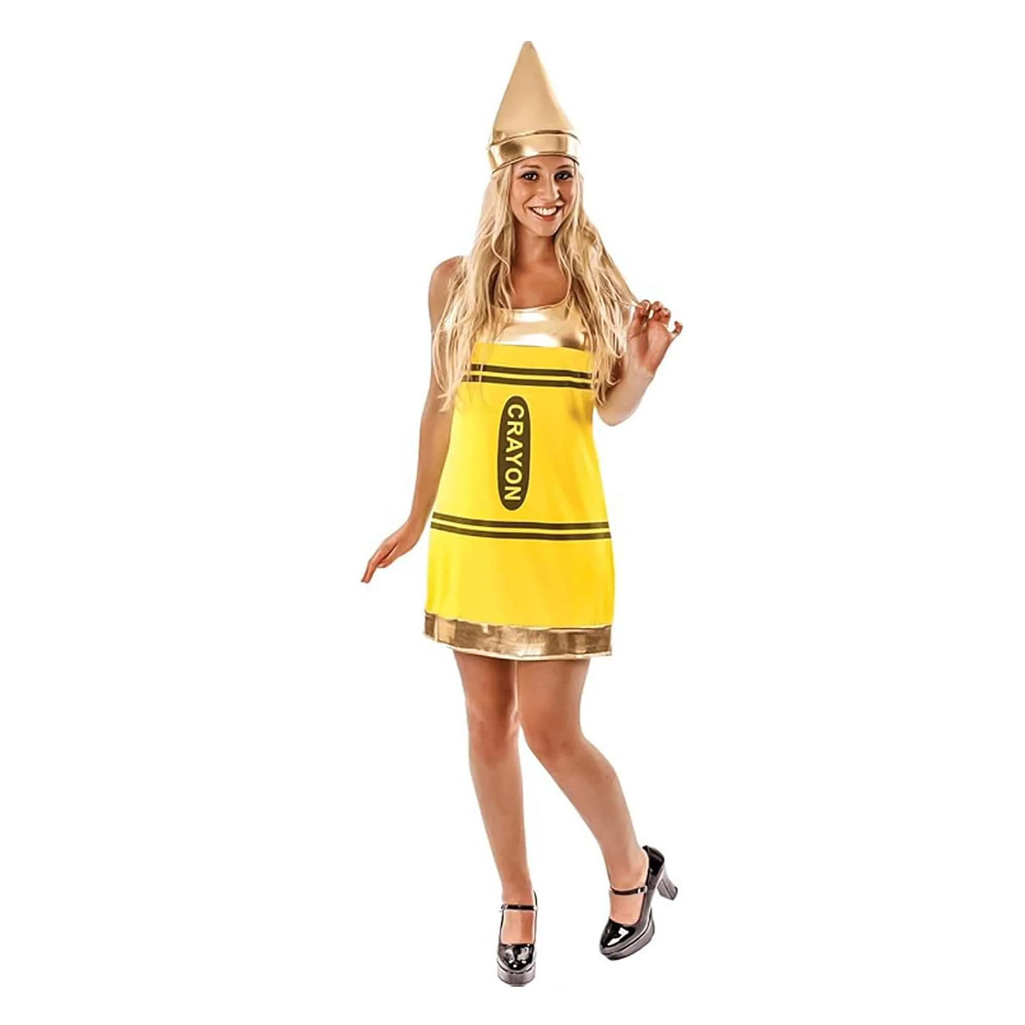 Orion Costumes - Women's Crayon Fancy Dress Costume SML - Yellow price history on PriceWatchPro