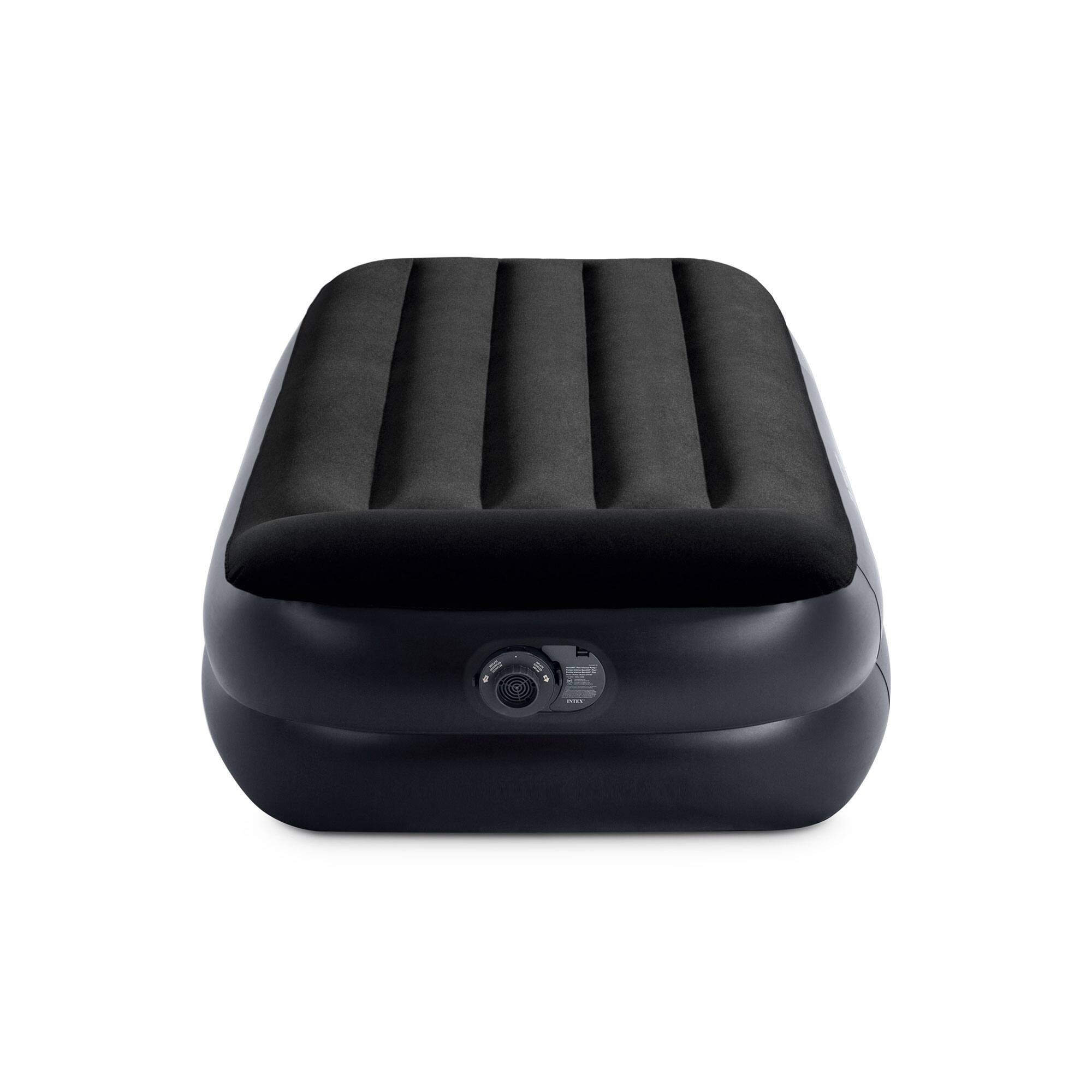 Alt View 8. Intex - Intex Dura Beam Plus Pillow Raised Airbed Mattress with Built in Pump, Twin - Black.