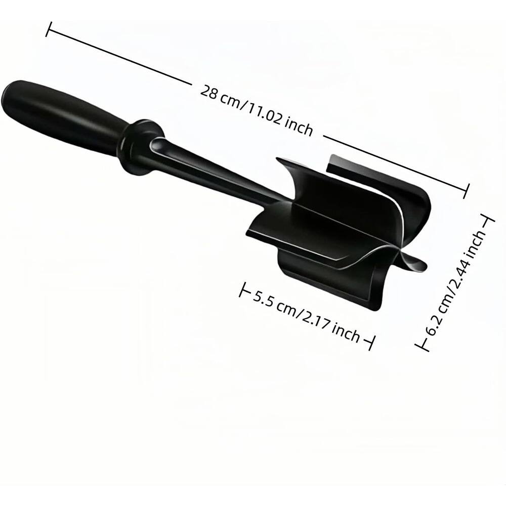 MOSZAR LLC - 5-Blade Nylon Meat Chopper Heat-Resistant Hamburger Masher Black