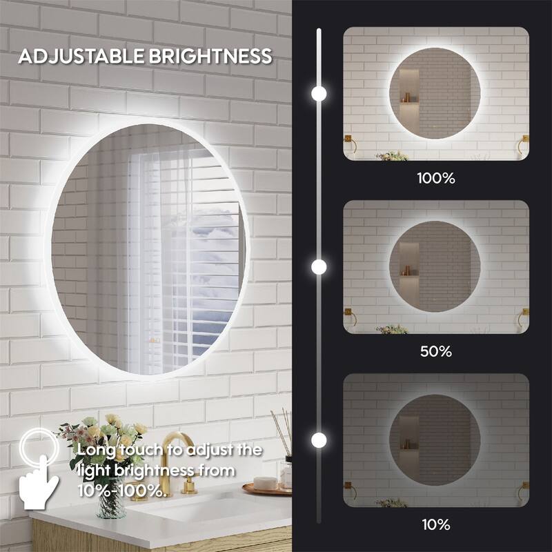 ADJUSTABLE BRIGHTNESS

100% 50% 10%

Long touch to adjust the light brightness from 10%-100%.