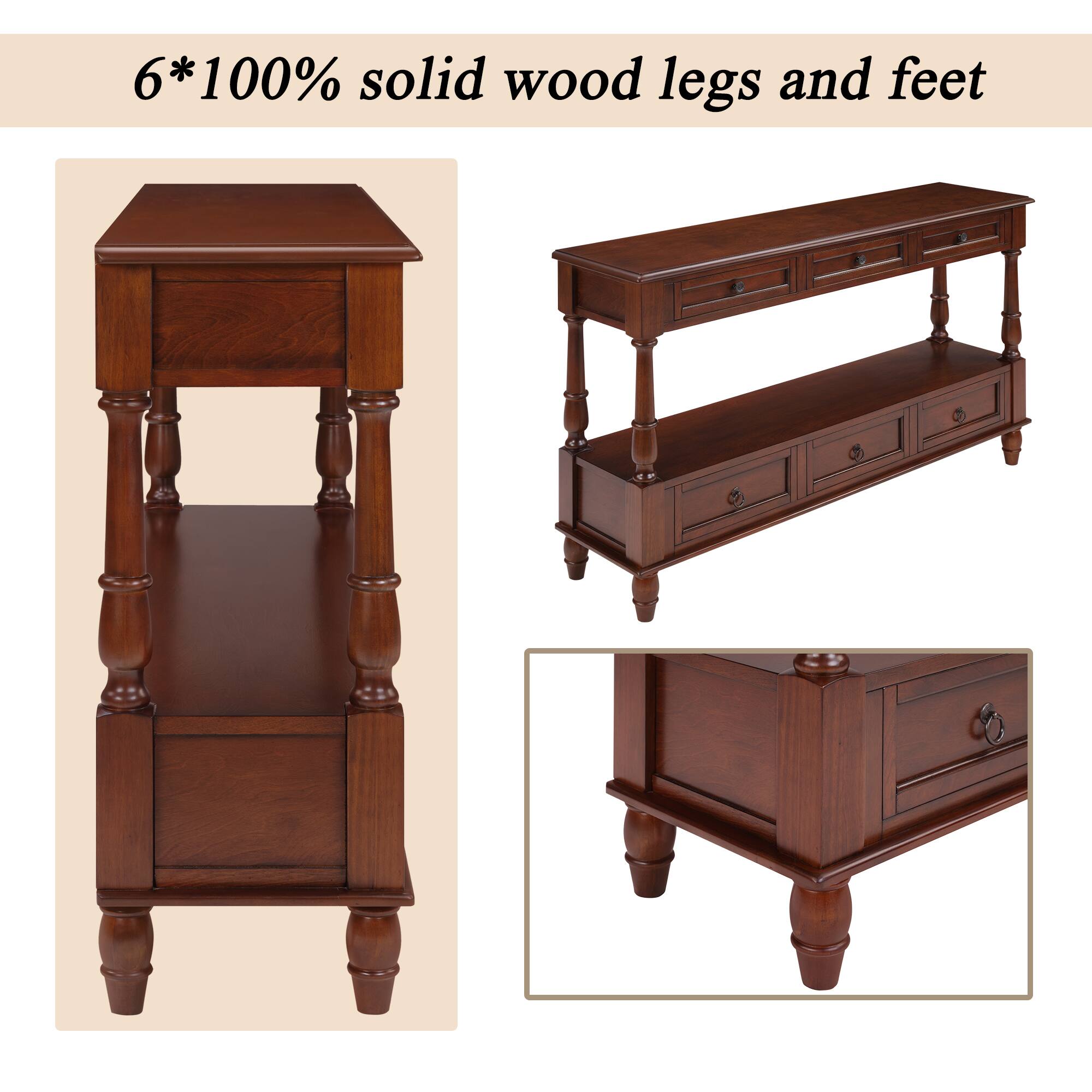 6*100% solid wood legs and feet