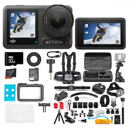 DJI - Osmo Action 4 Camera Essential Combo WaterProof Action Camera With 50-In-1 Action Kit