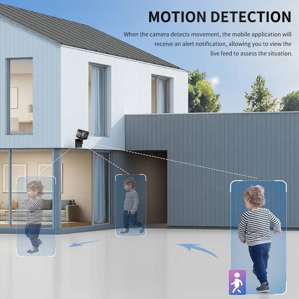 MOTION DETECTION

When the camera detects movement, the mobile application will receive an alert notification, allowing you to view the live feed to assess the situation.
