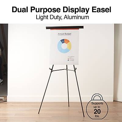 Dual Purpose Display Easel  
Light Duty, Aluminum  

Annual Budget  

Supports up to 20 lbs.