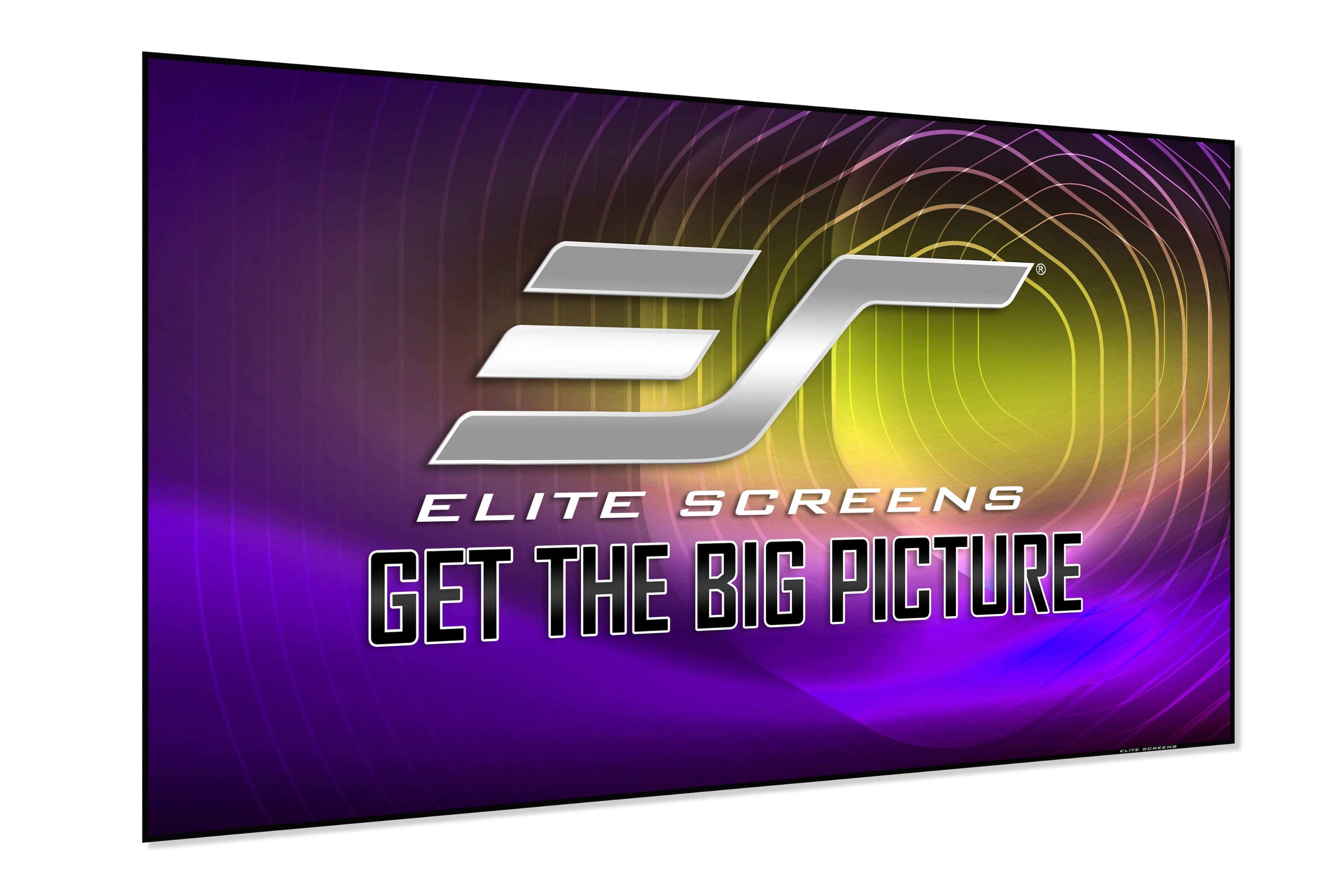 Elite Screens - Aeon CLR 5®, CeilingLightRejecting,152"Diag.,16:9,EDGE FREE® Fixed Frame Ultra-Short Throw Projector Screen,AR152H-CLR5 - Light Gray