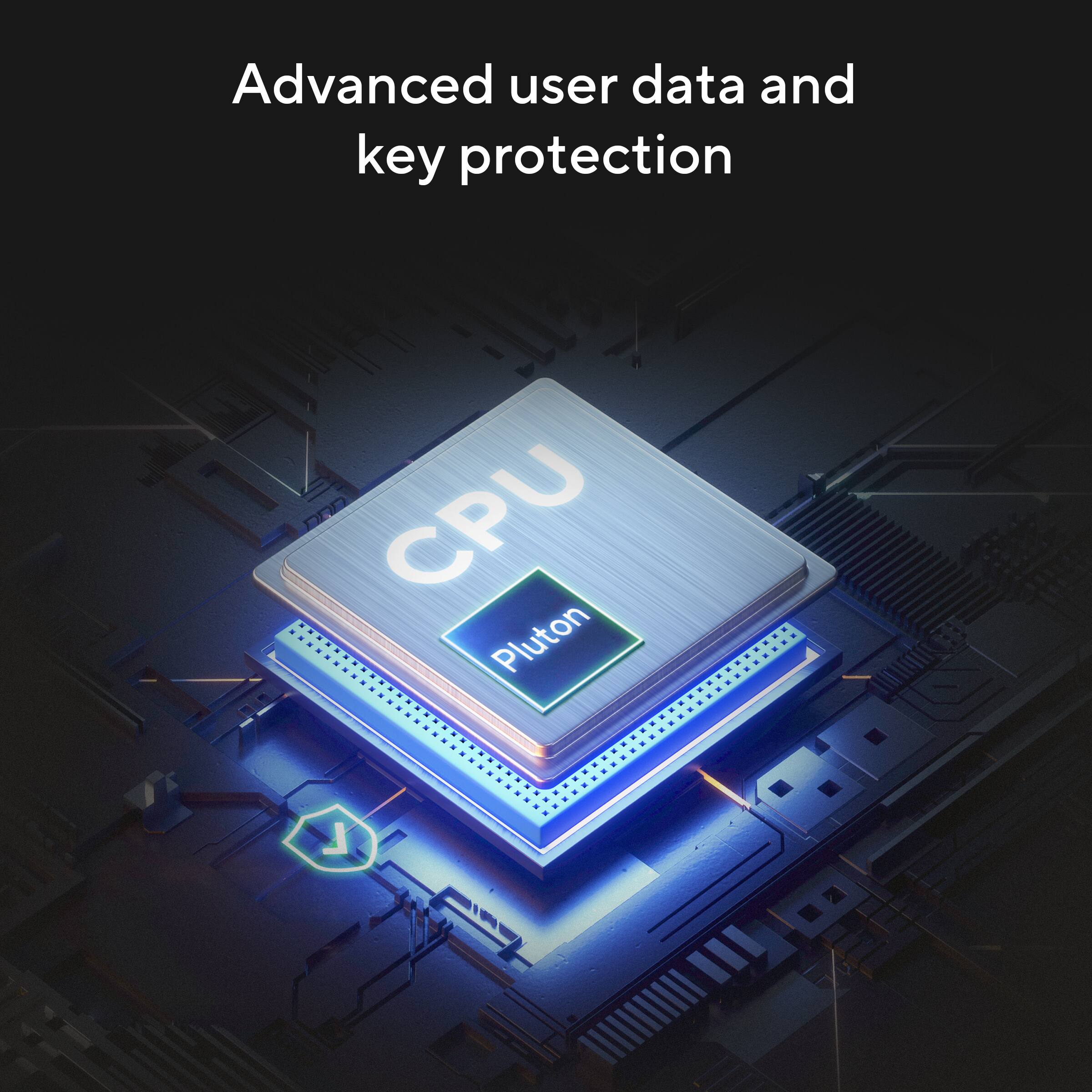 Advanced user data and key protection  
CPU Pluton