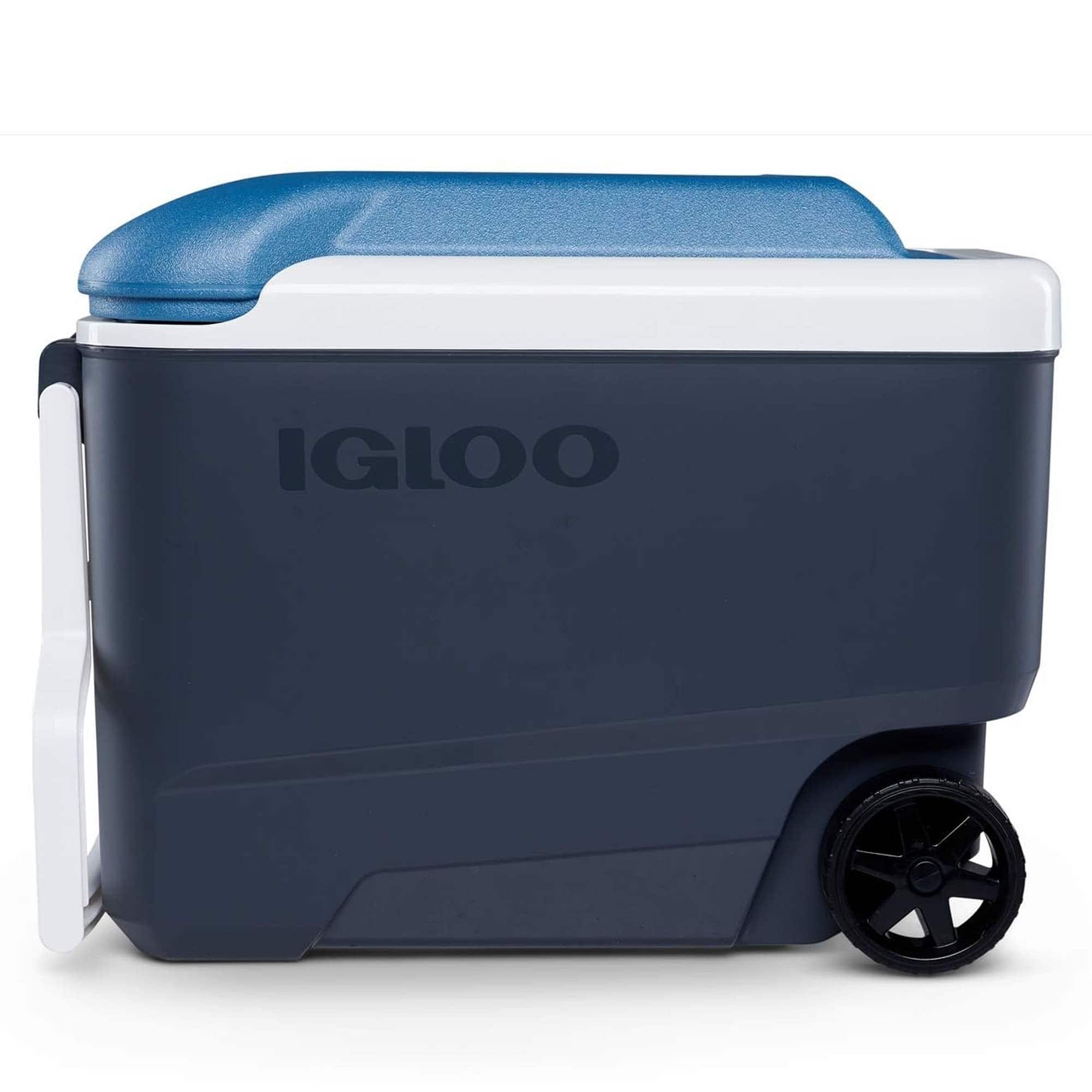 Igloo - MaxCold 40 Qt Rolling Cooler - Carbonite/Aegean Sea Blue