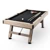 Front. VEVOR - Billiards Table,7 ft Pool Table, Adjust Legs Stable Billiards Table,Pool Table Set Includes Balls, Cues,Chalks and Brush - Black, Wood.