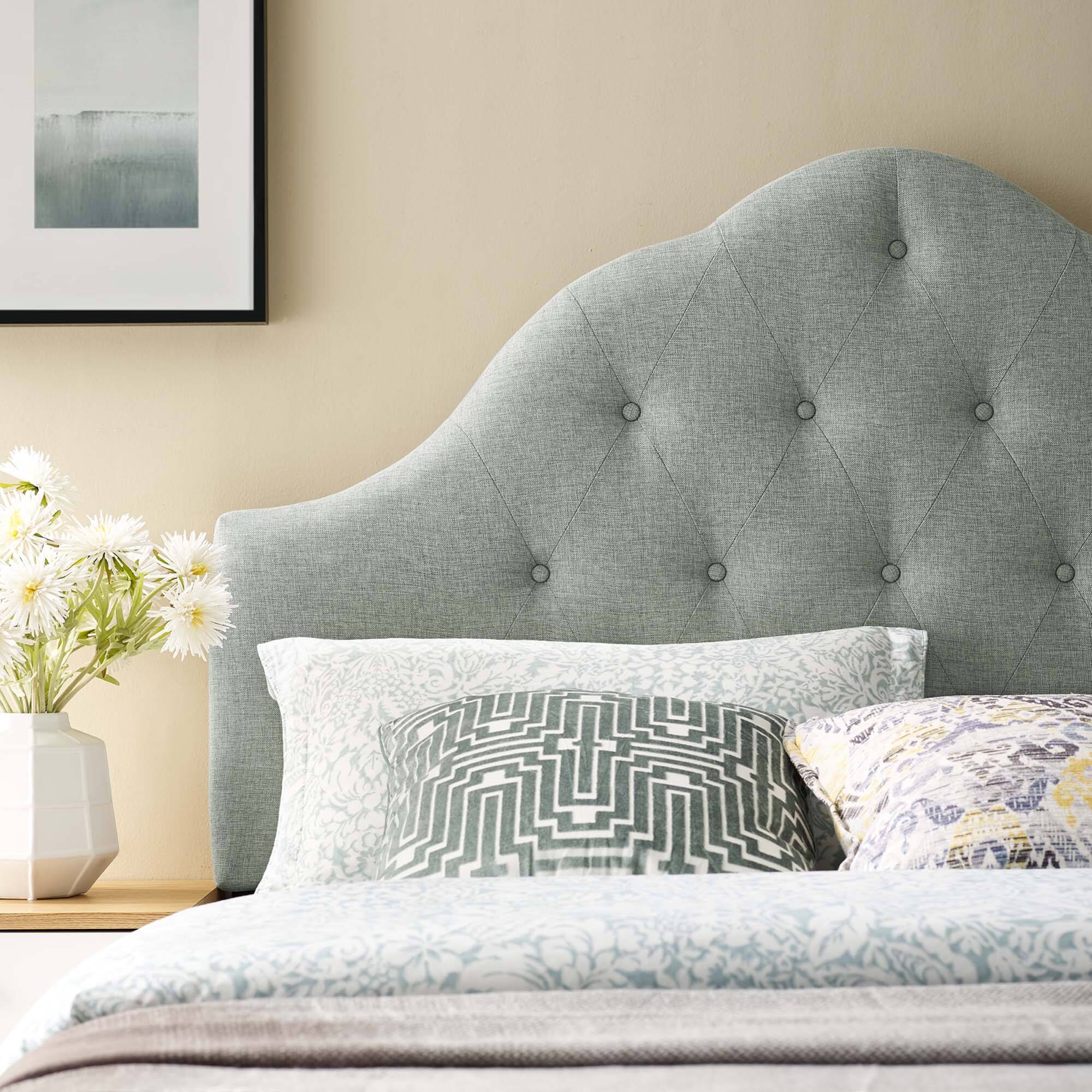 Alt View 4. Modway - Sovereign Upholstered Fabric Queen Headboard by Modway - Gray.
