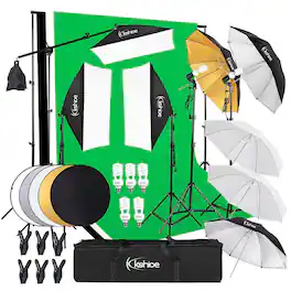 Winado - Video Photo Studio Photography Lighting Kit Backdrops Umbrellas Softbox Stand