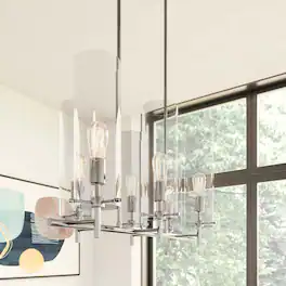 Skylark 6-Light Chandelier by Modway - Clear Polished Nickel