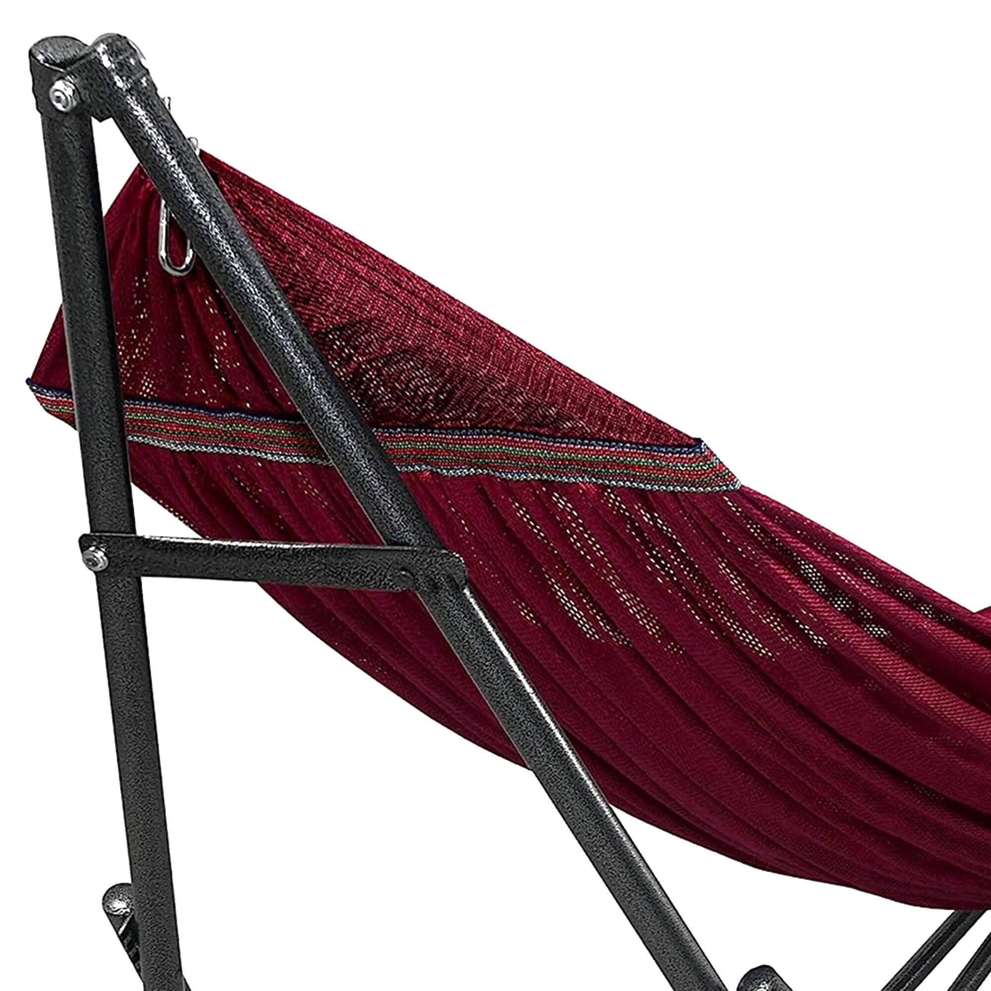 Alt View 2. Tranquillo - Tranquillo Universal 116" Double Hammock with Adjustable Stand and Bag, Red - 04. Uni Red.